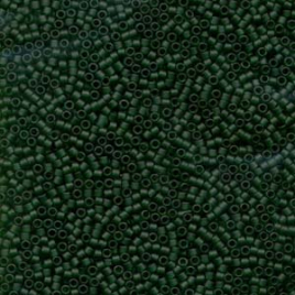 Delica 11/0 ”DB767” Matted Transparent Dark Green 5 gr