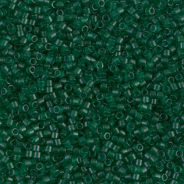 Delica 11/0 ”DB776” Dyed SemiFrosted Transp Emerald 5 gr