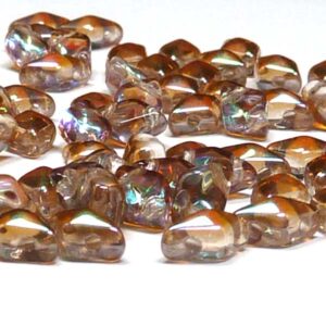 DiamonDuo ”00030-98532” Crystal Brown Rainbow 2-hålspärla 8*5 m