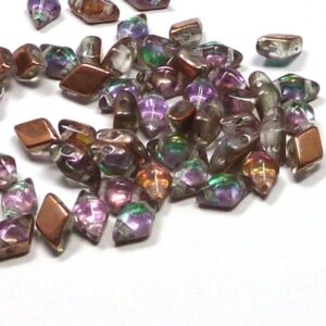 DiamonDuo ”00030-98533” Crystal Copper Rainbow 2-hålspärla 8*5 m