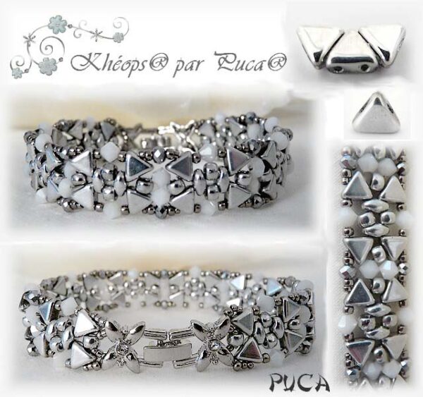 Gratismönster armband "Clara" Khéops® par Puca®, PDF-fil