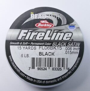 Fireline 6 lb Black satin ”D” 006″ .015 mm 15 yard