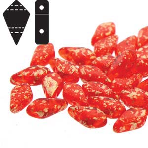 Kite Bead ”90030-94401” Gold Splash Hyacint 2-håls 9*5 mm 5 gr
