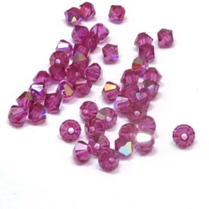 Fuchsia AB MC Machine cut bicone 4 mm ”70350-20001” 144 st