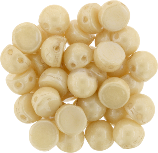 CzechMates® Cabochon "03000-14413" Opaque Luster Champagne 2-hål