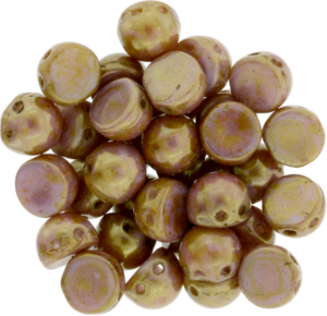 CzechMates® Cabochon ”P65491” Lust Opaque Rose Gold Topaz 2-håls