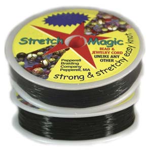 Stretch Magic elastisk tråd svart 0,5 mm, 10 m