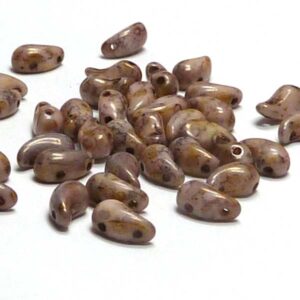Zoliduo ”02010-15695” Alabaster Lila Gold Luster höger 8*5 mm 20