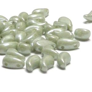 Zoliduo ”02010-14457” Alabaster Green Luster höger 8*5 mm
