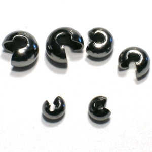 Crimp bead cover anthracite 4 mm, 144 st