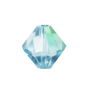 5328 Swarovski Xilion bicone Aquamarine AB 4 mm, 20 st