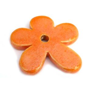 Blomma – orange av keramik 48 mm