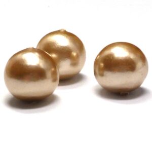 Miyuki Cotton Pearl – Bomullspärla 16 mm ”Cream”, 1 st