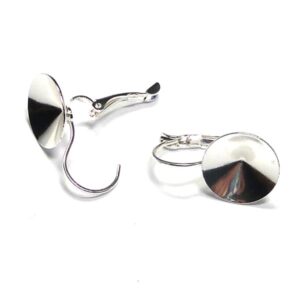 Brisyr – örhänge för rivoli 14 mm, silverfärgad, 1 par