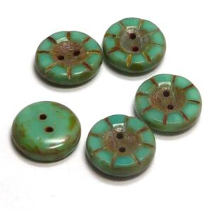 Knapp – Table Cut ”53120-86805” Opaque Green Turquoise Travertin