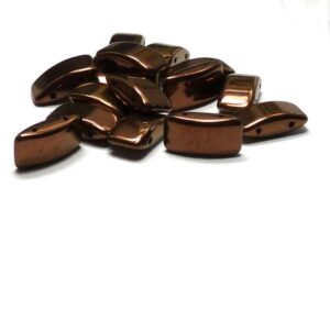 Carrier Bead ”023980-14415” Jet Bronze, 2-hålspärla 9*17 mm 15 st