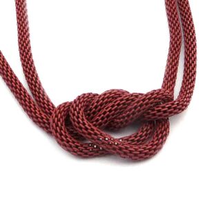 Ormlänkskedja, matt röd, 3 mm. 1,2 meter