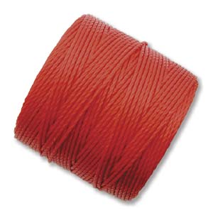 Shanghai red Bead/Mac cord superlon, S-lon, makramé
