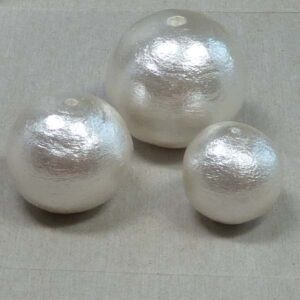 Miyuki Cotton pearl – bomullspärla ”White” 25 mm 1 st
