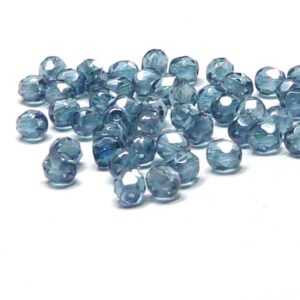 Crystal Baby Blue Luster ”00030-14464” firepolish 6 mm, 50 st