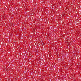 Delica 11/0 ”DB075” Lined Dark Rose AB 5 gr