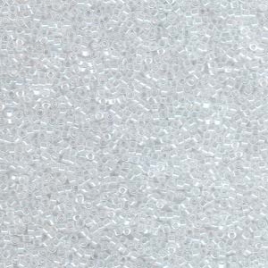 Delica 11/0 ”DB231” Lined Crystal White Luster 5 gr