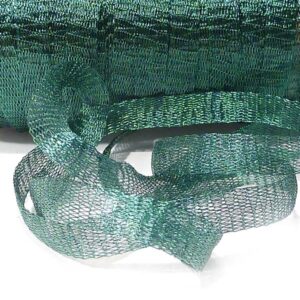 Deep see green wirelace – mesh,  6 mm bred, 1 m