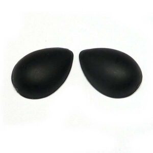 Duna Suede cabochon – Black –  25*18 mm, 1 st