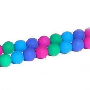 Druks 6 mm – dark neon mix, 50 st