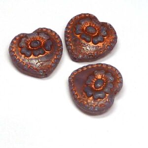 Folklore Heart ”Amethyst Opal Copper” 17*17 mm 1 st
