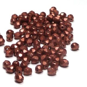 Saturated Metallic Grenadine ”04B01” firepolish 4 mm 100 st