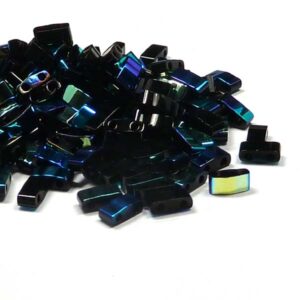 Half Tila Bead ”HTL4555” Black AB 5*2,5*1,9