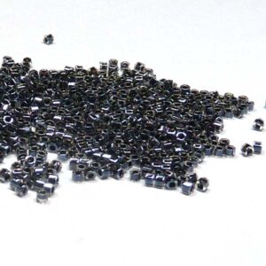 Delica 11/0 Hexcut ”DBC925” Sparkling Charcoal Lined Crystal 5 g