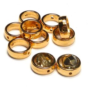 Halo Bead 1-hålspärla förgylld 14 karat 6,5*3,5 mm, 1 st
