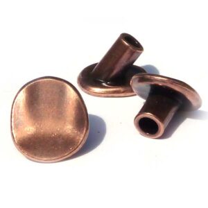 Låsknapp för läder – wraparmband 4 mm antik koppar 16*14 mm 1 st