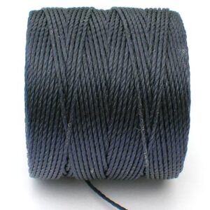 Navy – blå Bead/Mac cord superlon, S-lon, makramé
