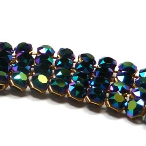 40001 Swarovski Crystal Mesh ”Scarabaeus Green” ca 2,7 mm 12 st