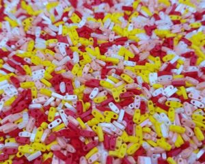 Quarter Tila Bead ”QTLMix206” Hawaiian Leis 5*1,2*1,9 mm