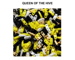 Quarter Tila Bead ”QTLMix209” Queen of the Hive 5*1,2*1,9 mm