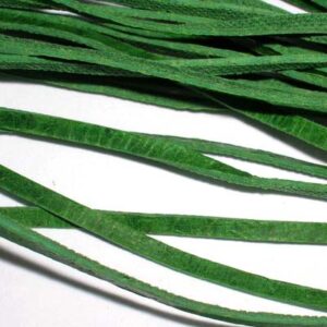 Smaragdgrönt läderband  ca 1 m
