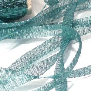 Patina blue wirelace – mesh,  6 mm bred, 1 m