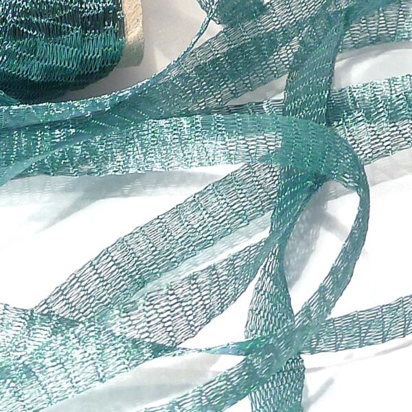 Patina blue wirelace - mesh,  6 mm bred, 1 m