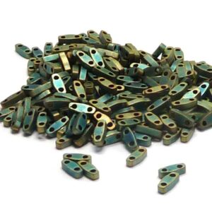 Quarter Tila Bead ”QTL2008” Matted Metallic Patina Iris 5*1,2*1,