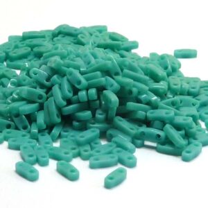 Quarter Tila Bead ”QTL412” Opaque Turquoise Green 5*1,2*1,9 mm
