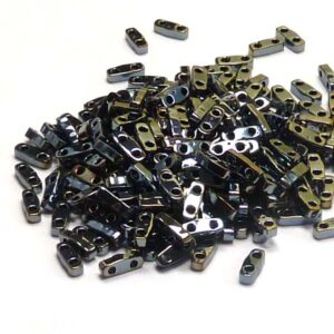 Quarter Tila Bead ”QTL464” Light Gunmetal 5*1,2*1,9 mm 5 gr