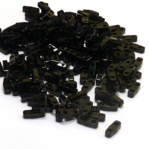 Quarter Tila Bead ”QTL401” Black  5*1,2*1,9 mm