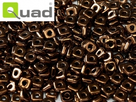 Quad® Bead Jet Bronze ”23980-14415” 4 mm, 5 gr