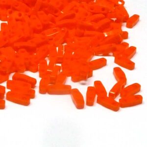 Quarter Tila Bead ”QTL406” Opaque Orange 5*1,2*1,9 mm