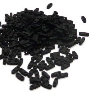 Quarter Tila Bead ”QTL401F” Black Matted 5*1,2*1,9 mm