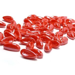 Chilli Bead ”93180-21402” Opaque Red Shimmer, 2-håls, 4*11 mm 5